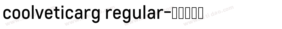coolveticarg regular字体转换